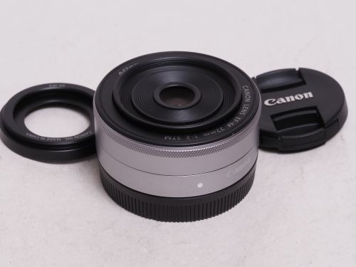 EF-M 22mmF2.8 STM シルバー 【中古】(L:093)
