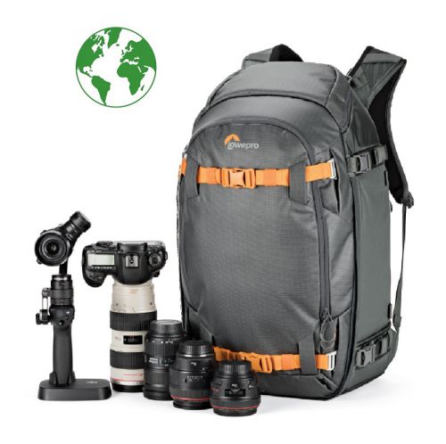 Lowepro カメラリュック ウィスラー BP450AW II バックパック GRL サステナブル素材採用グリーンラインシリーズ スキー Lowepro、アウトドア向けの大型カメラリュック「ウィスラーBP