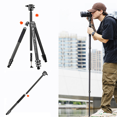 X-AIRFLY Fotopro 三脚 X-AIRFLY カーボン 軽量 366249 (XAIRFLY) : Fotopro Carbon Fiber Tripod 65 Inch Travel Tripod for