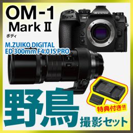 OM SYSTEM OM-1MarkII 野鳥セット /ED300mmF4PRO 【特典付】★