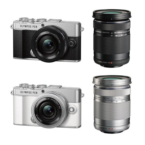 オリンパス PEN E-P7 EZダブルズームキット ホワイト 中古】OLYMPUS
