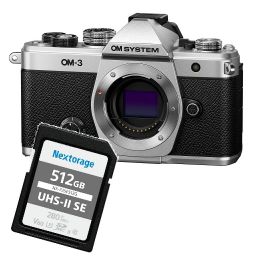 OM SYSTEM　OM-3 ボディ+SDXC256GB UHS-II付【限定特価】★